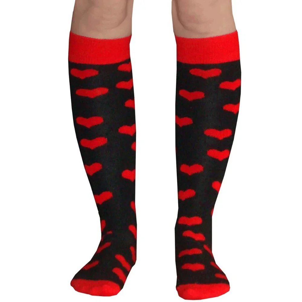 Black/Red Heart Socks - Picture 3 of 3